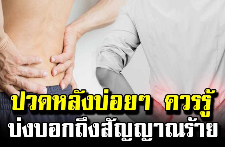 ใครที่ปวดหลังบ่อยๆควรรู้ อาจเกิดอั นต ราย ระยะยาวได้