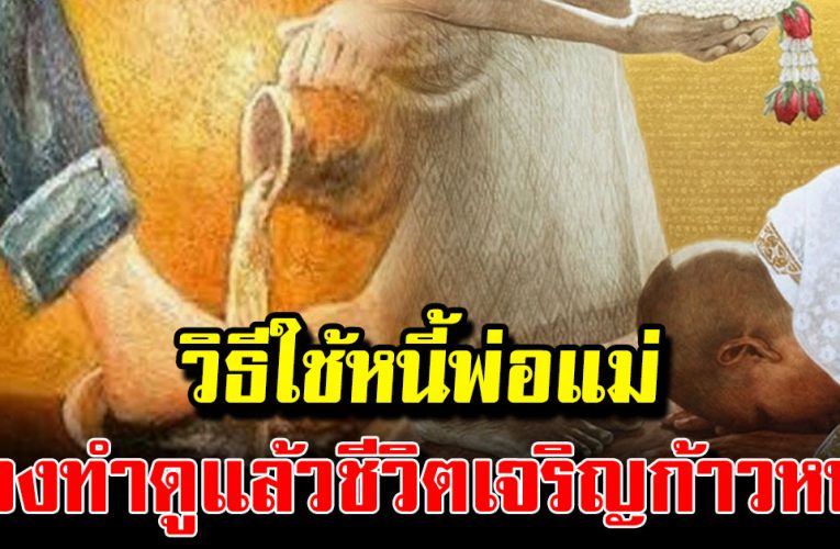 วิธีใช้หนี้พ่อแม่ ลองทำดูแล้วชีวิตจะเจริญก้าวหน้าขึ้น