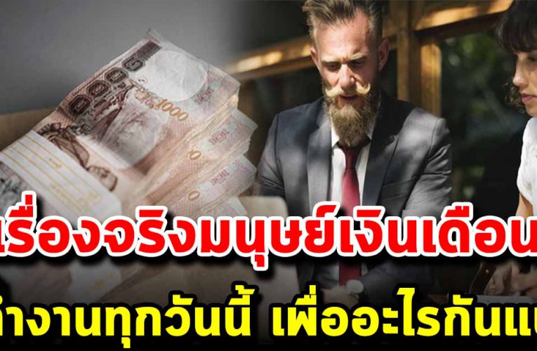 เรื่องจริงของมนุษย์เงินเดือน ที่ทำงานทุกวันนี้ เพื่ออะไรกันแน่