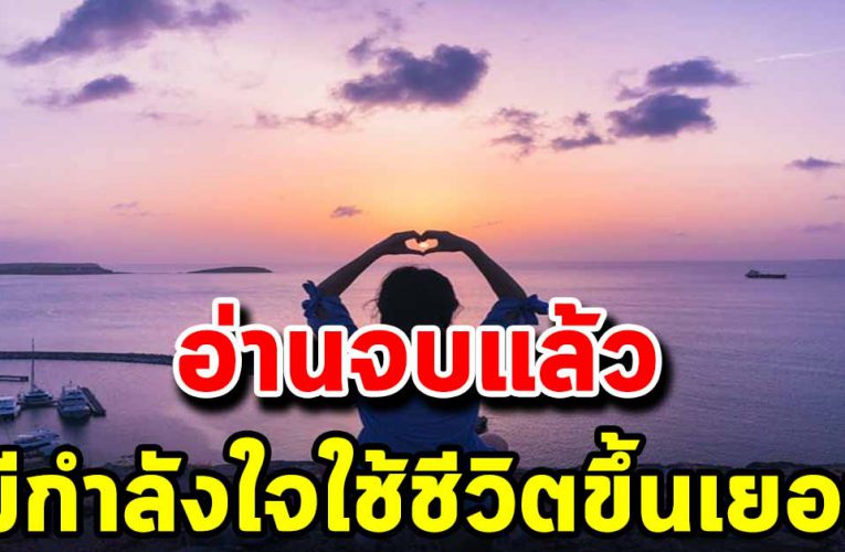 อ่านจบแล้ว ก็มีกำลังใจขึ้นเยอะ  ในวันที่รู้สึกแย่