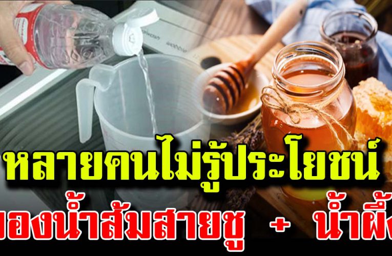 5 ประโยชน์ของน้ำส้มสายชูและน้ำผึ้ง 