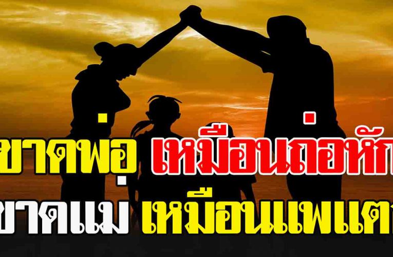 ขาดพ่อ เหมือนถ่อหัก ขาดแม่ เหมือนแพแตก (อยากให้อ่าน ก่อนจะสาย)