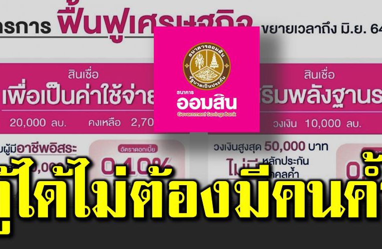 ปล่อยกู้ฉุ กเฉิ น 10,000 และ 50,000 ไ ม่ต้องมีคนค้ำ