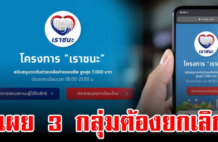 เปิด 3 กลุ่มต้องกดยกเลิกสิทธิ เราชนะ ไม่เข้าเกณฑ์ไม่ได้รับเงิน