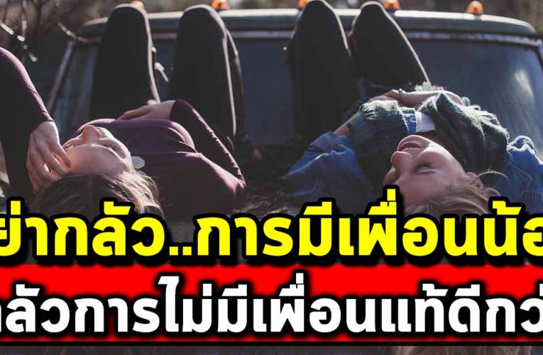 อย่ากังวลว่าจะมีเพื่อนน้อย แต่จงกังวลหากไม่มีเพื่อนแท้