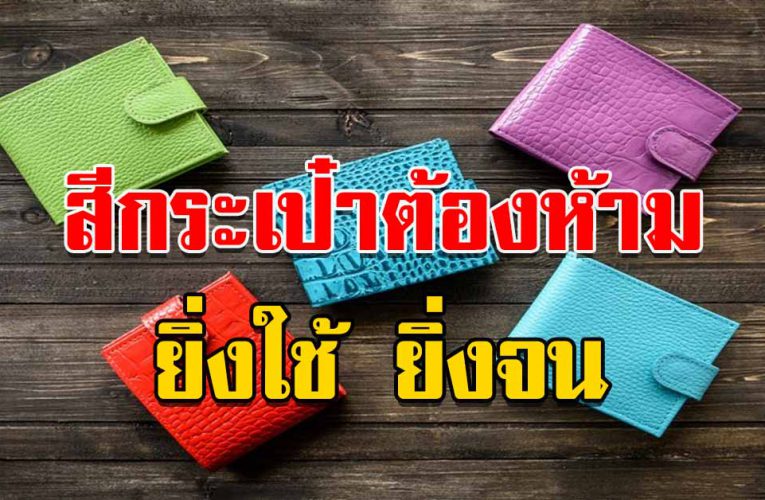 สี กระเป๋าสตางค์ ใช้แล้ วเงินทองรั่วไหลไม่มีเงินเก็บ