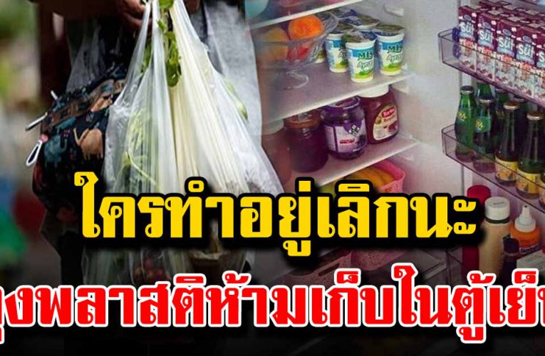 ใครทำอยู่เลิกนะ ถุงพลาสติกห้ามเก็บในตู้เย็น