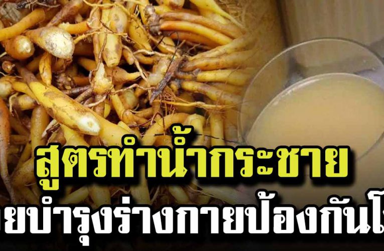 สูตรทำน้ำกระชาย ช่วยป้องกันโรค บำรุงร่างกาย