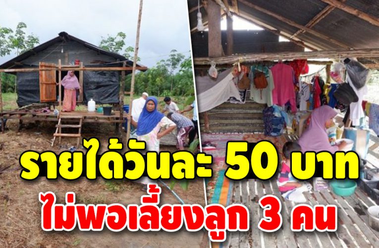 แม่ลูกอ่อน หอบลูกน้อย 3 คนนอกคอกแพะ ต้องพาลูกน้อยอดมื้อกินมื้อ